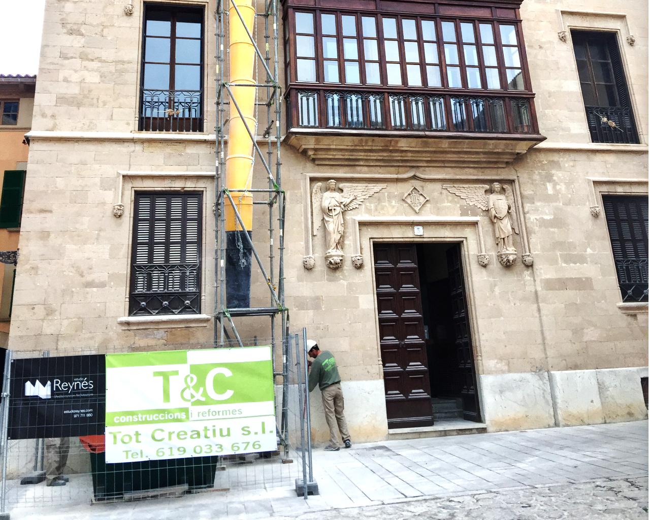 fachada restauración obra