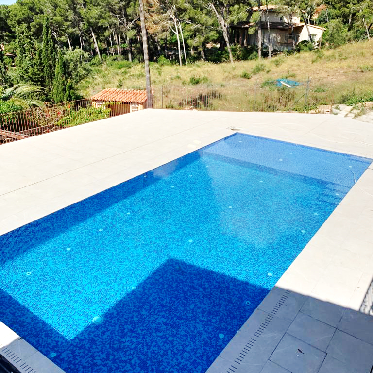 Piscina azul agua bosque